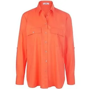 Blouse 100% katoen Van Peter Hahn oranje