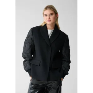 Shoeby wollen bomberjack zwart