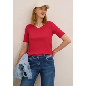 Cecil Dames Shirt met V-hals in Rood