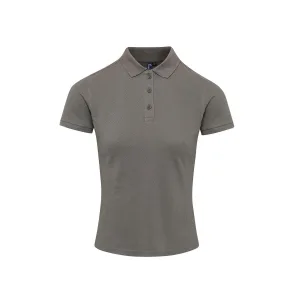 Premier Dames/Dames Coolchecker Plus Poloshirt (Donkergrijs)
