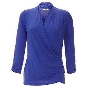 Shirt v-hals Van Peter Hahn blauw