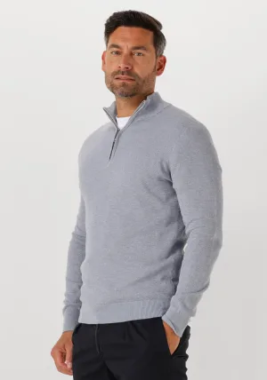 PROFUOMO Truien Heren Pullover Half Zip Twinkle Slub,