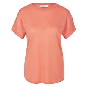 Shirt ronde hals en verbrede schouders Van Peter Hahn oranje