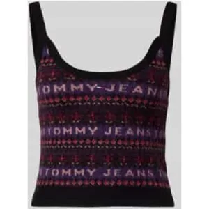 Tommy Jeans Slim fit top met wol, model ‘FAIRISLE’