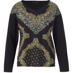 River Woods Crew Neck Loose Tee Ls + Deco Blue