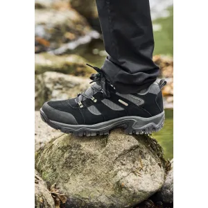 Mountain Warehouse Heren Voyage Suede Waterdichte Wandelschoenen (Jet Zwart)