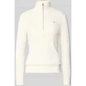 Gant Schipperstrui met logostitching en kabelpatroon