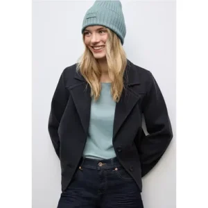 Street One Dames Ribgebreide muts in Blauw