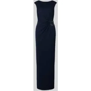 Lauren Ralph Lauren Avondjurk met ronde hals en plooien, model ‘EBRELLE’