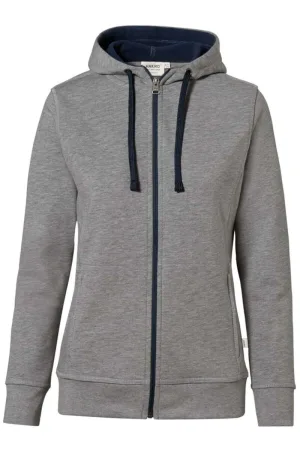 HAKRO Dames Jas met capuchon grijs, Effen