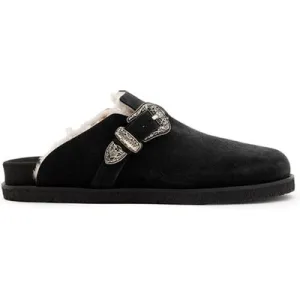 AllSaints Carlo Shearling Mule Black