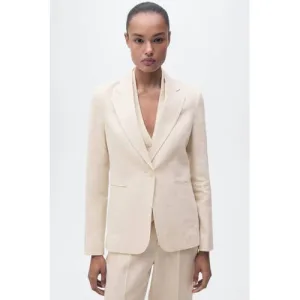 Mango regular blazer beige