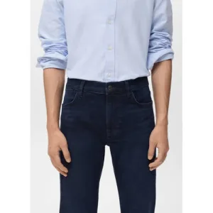 Mango Man slim fit jeans changeant blauw