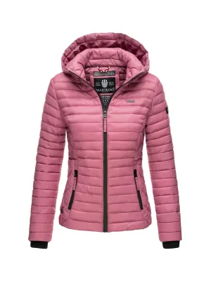 Marikoo dames gewatteerde jas Samtpfote met afneembare capuchon & ribboorden