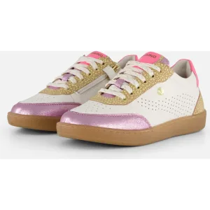Vingino Vingino Metallic Sneakers roze Leer