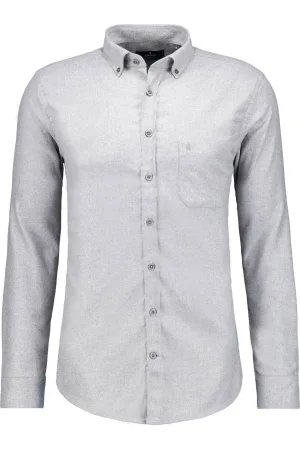 RAGMAN Overhemd grijs, Effen