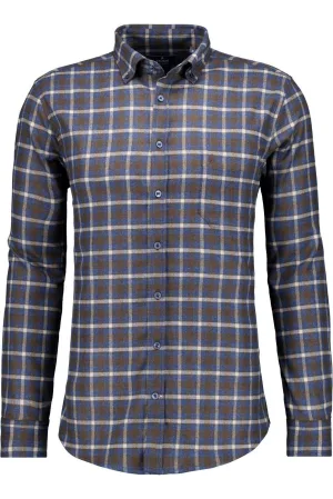 RAGMAN Overhemd blauw, Ruit