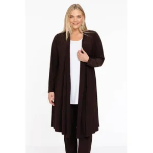 YOEK vest DOLCE van travelstof bruin