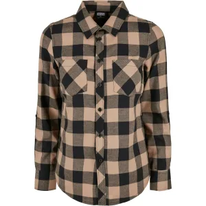 Flanellen geruit hemd voor dames Urban Classics Turnup