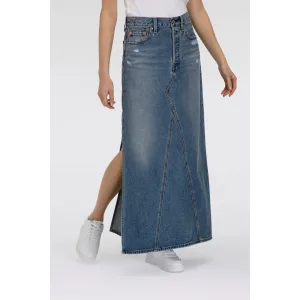 Levi’s® Jeans rok ICONIC LONG SKIRT in five-pocketsstijl