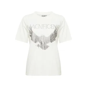 Dames-T-shirt met metallic print Pulz Jeans Maddie