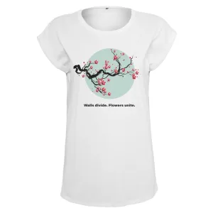 Dames T-shirt Mister Tee Flowers Unite