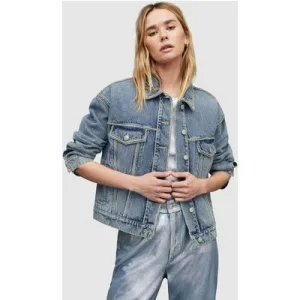 AllSaints Bella Diamante Jacke Indigo Blue