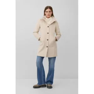 s.Oliver wollen manteljas beige