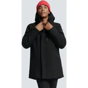 No Excess Jacket Medium Long Fit Hooded Softshell Stretch Black