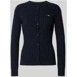 Gant Cardigan met kabelpatroon en logostitching