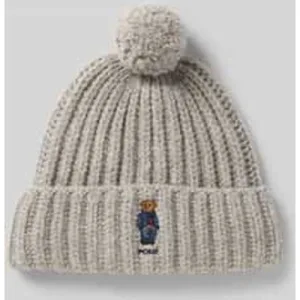 Polo Ralph Lauren Wollen muts met motiefstitching, model ‘DENIM BEAR’