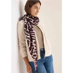 Cecil Dames Gedessineerde driehoekige sjaal in Rood