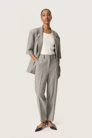 Pants Suiting Regular fit Black melange suiting