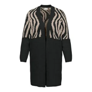 ONLY CARMAKOMA vest CARJADE met all over print zwart/beige