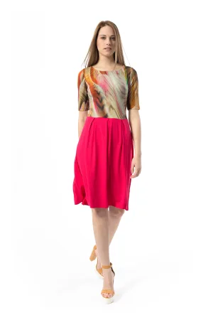 Abstracte jurk met dierenprint