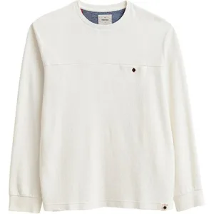 White Stuff Milton Zig Zag Waffle Tee Lgt Nat