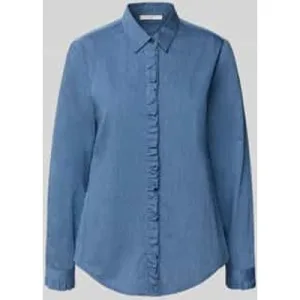 Eterna Relaxed fit overhemdblouse met ruches