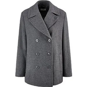 Caban 100% scheerwol Van Peter Hahn grijs