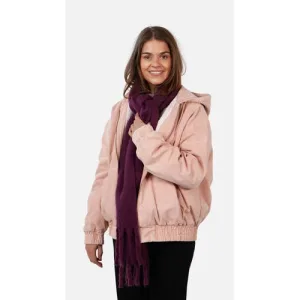 Barts sjaal met franjes Keridda aubergine