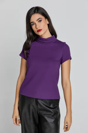 Korte Mouw Mauve Top