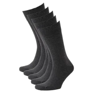 anytime sokken – set van 5 antraciet