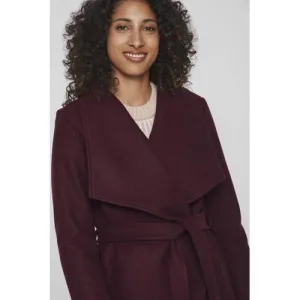 VILA manteljas donkerrood