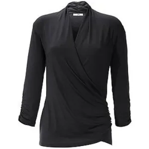 Shirt v-hals Van Peter Hahn zwart