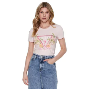 Dames-T-shirt Guess Triangle Flower