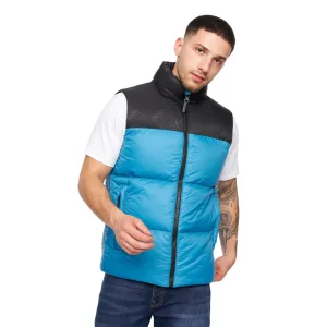 Crosshatch Heren Demerley Contrast Paneel Gilet (Benzine/Zwart)