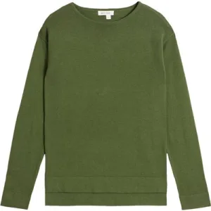 White Stuff Orla Wool Cotton Blend Jumper Khaki Green