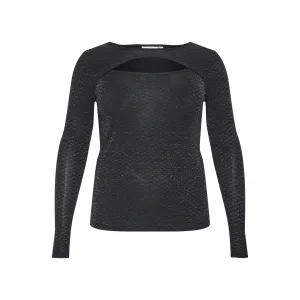 Dames-T-shirt met lange mouwen KAFFE Curve Ellia