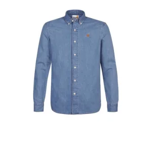 Timberland regular casual overhemd blauw