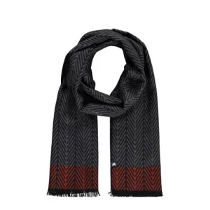 LERROS sjaal donkergrijs/rood