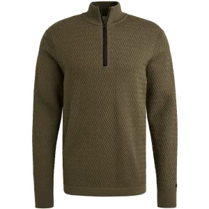 Cast Iron Half-zip Trui  Groen heren